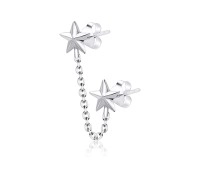 Double Star Stud Earrings Chain STC-80